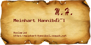 Meinhart Hannibál névjegykártya